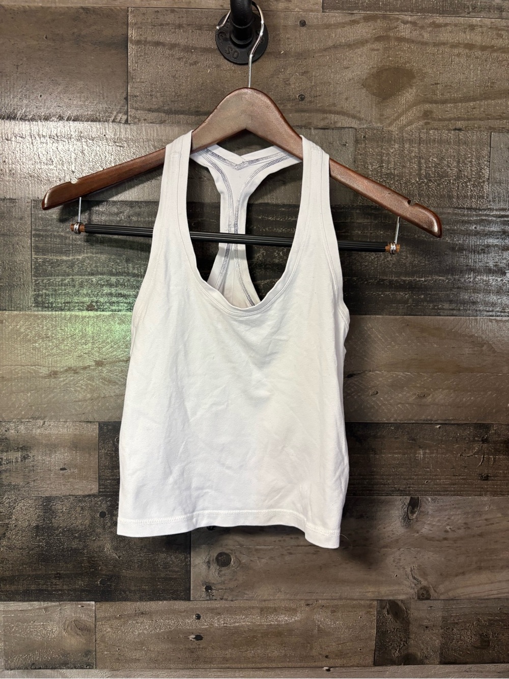 lululemon athletica White Cropped Racerback Tank